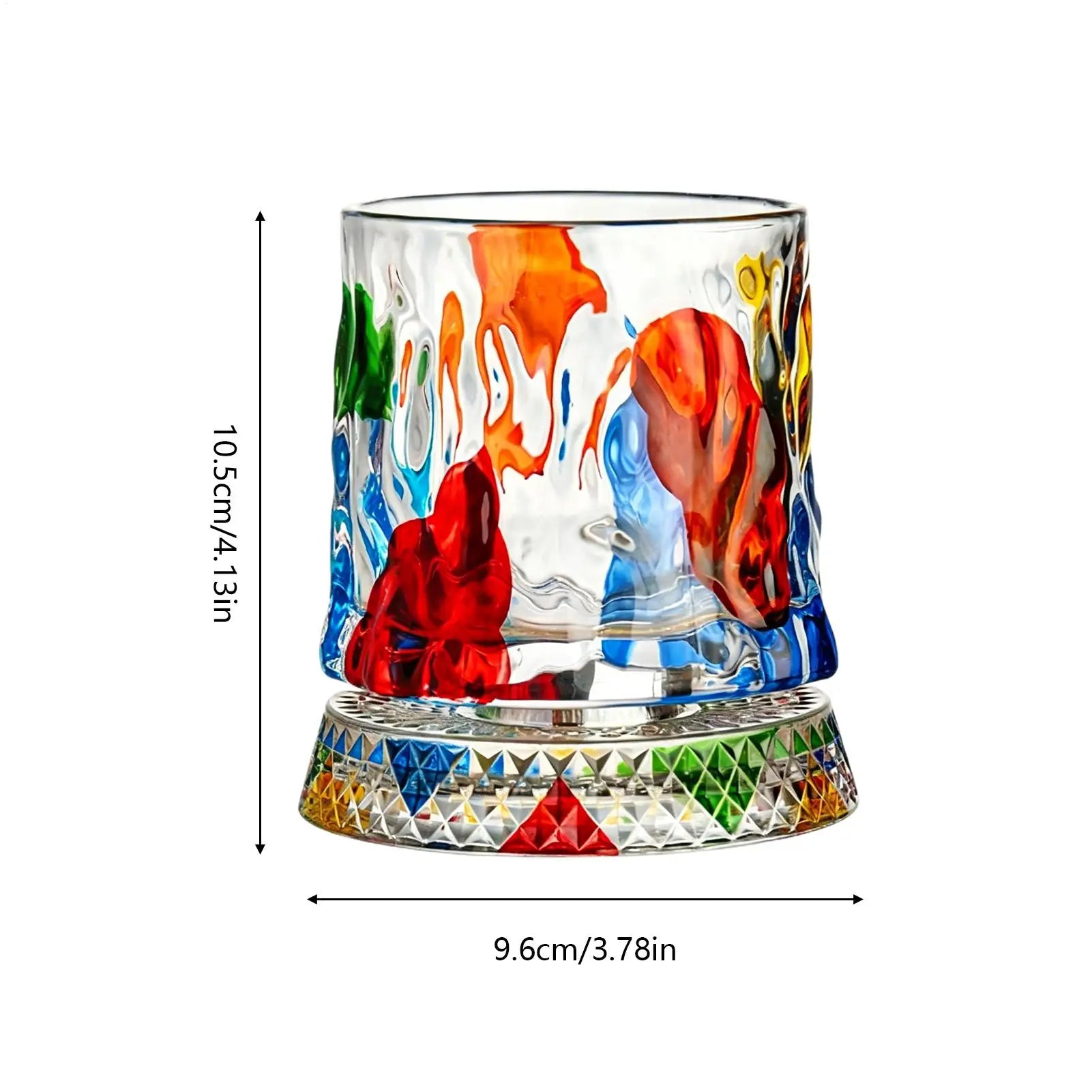 Rotating Whiskey Glasses 360 Degree Rotating Crystal Heavy Base Mug Crystal Cocktail Glass For Men Couples Alcohol Wine Ice Zpaxo