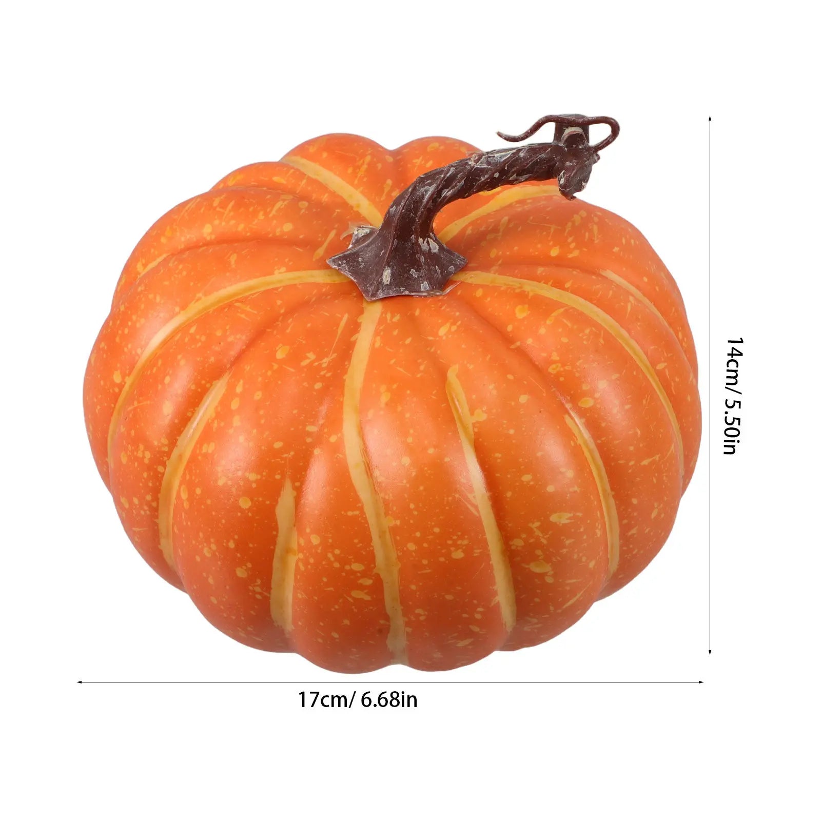 Sturdy Reusable Orange Faux Pumpkin Decor Indoor Outdoor Use Fall