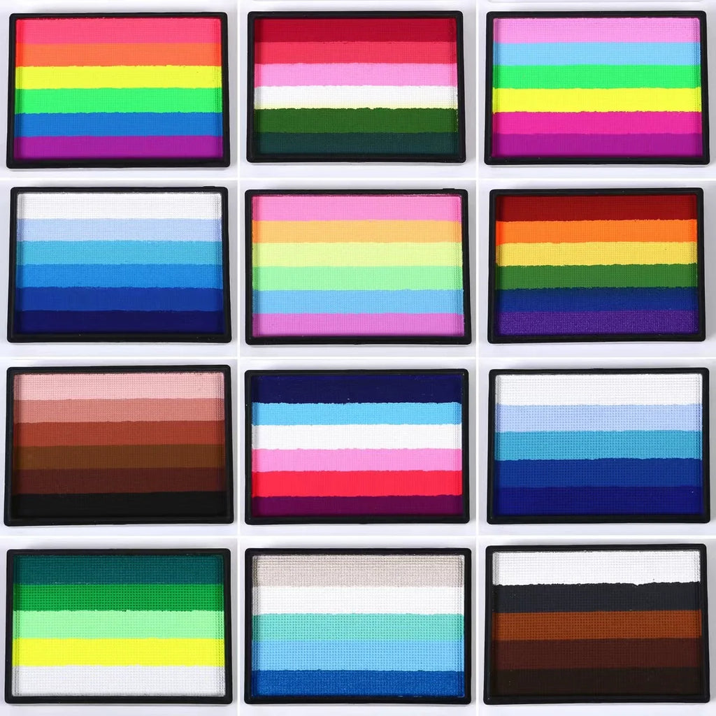 Facial Body Paint Palette Non-toxic Rainbow Water-soluble Festival Zpaxo