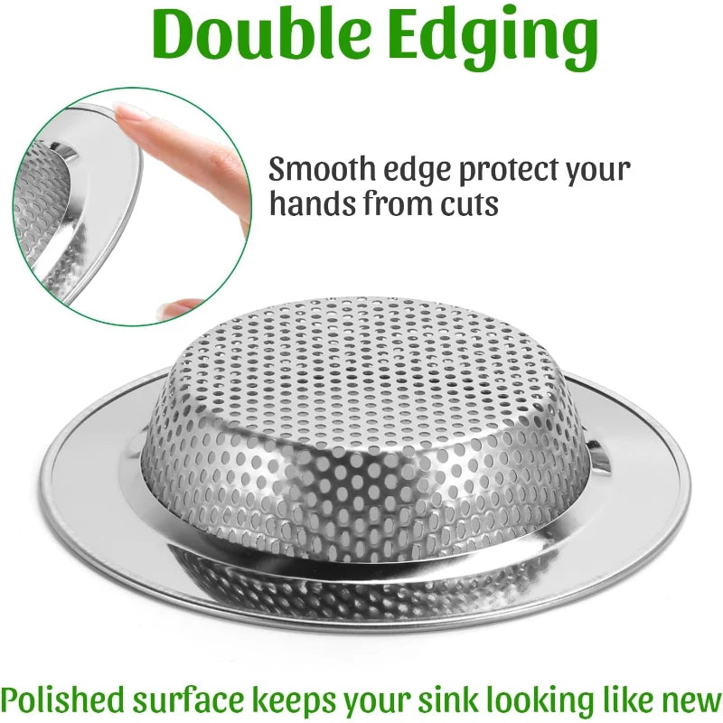Stainless Steel Sink Strainer – Rust-Proof Drain Basket 1/3/5 Pack