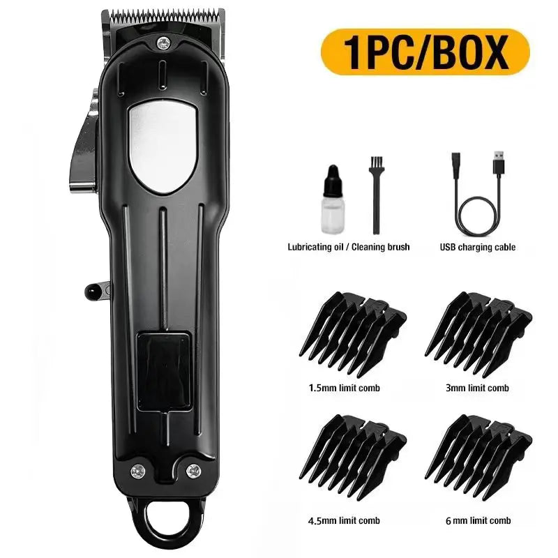 All Metal Blade Male Clipper Electric Hair Household Salon High-power Zpaxo 1pc 1 USB Type-C