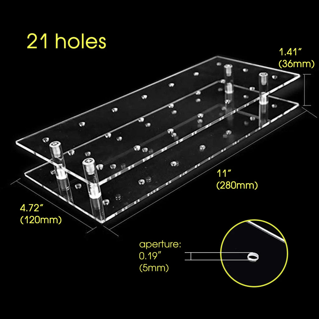 Cake Lollipop Holder Display Stand 42/20/21Holes Acrylic Holder Clear Durable Candy Holder for Wedding Party Candy Dessert Bar Zpaxo