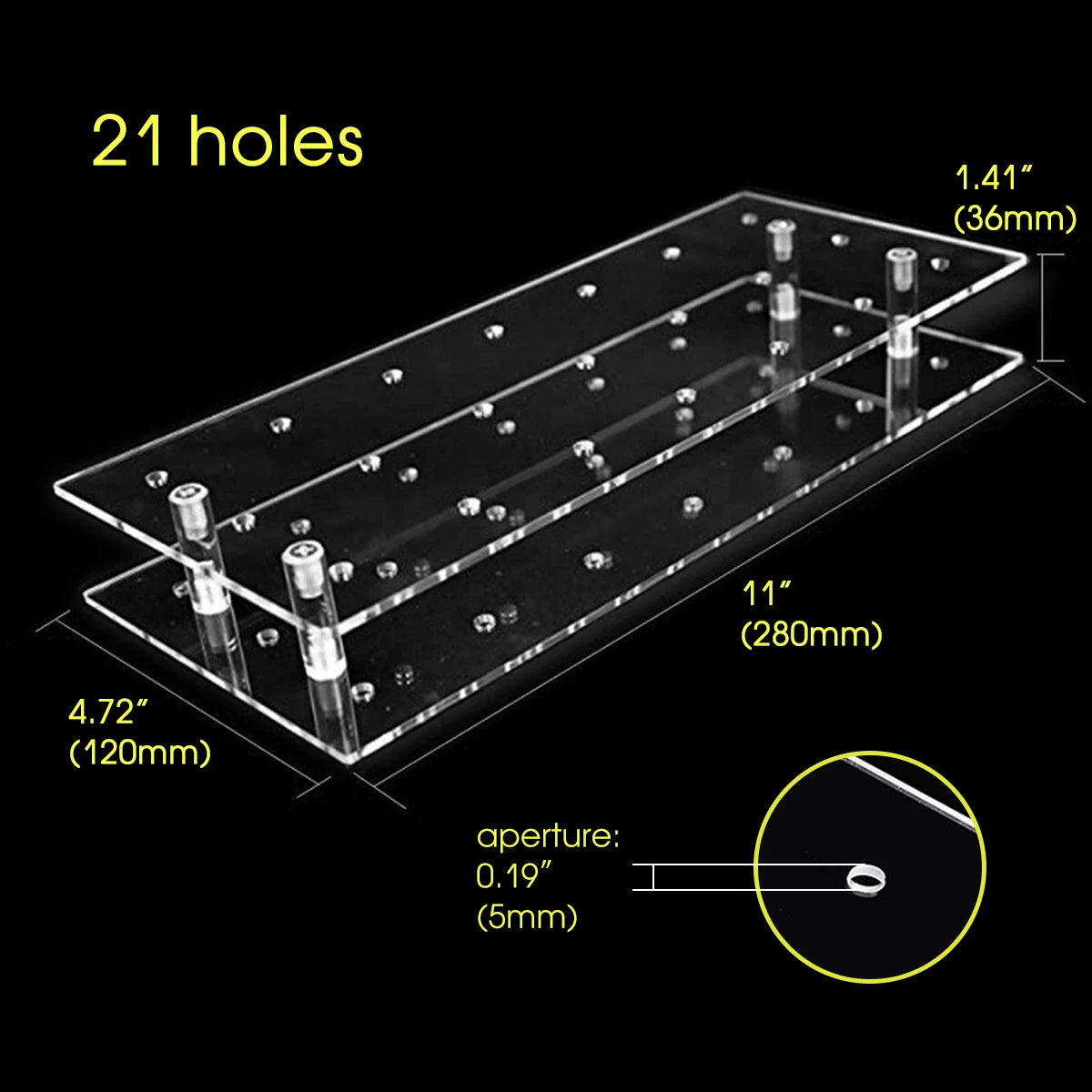 Cake Lollipop Holder Display Stand 42/20/21Holes Acrylic Holder Clear Durable Candy Holder for Wedding Party Candy Dessert Bar Zpaxo