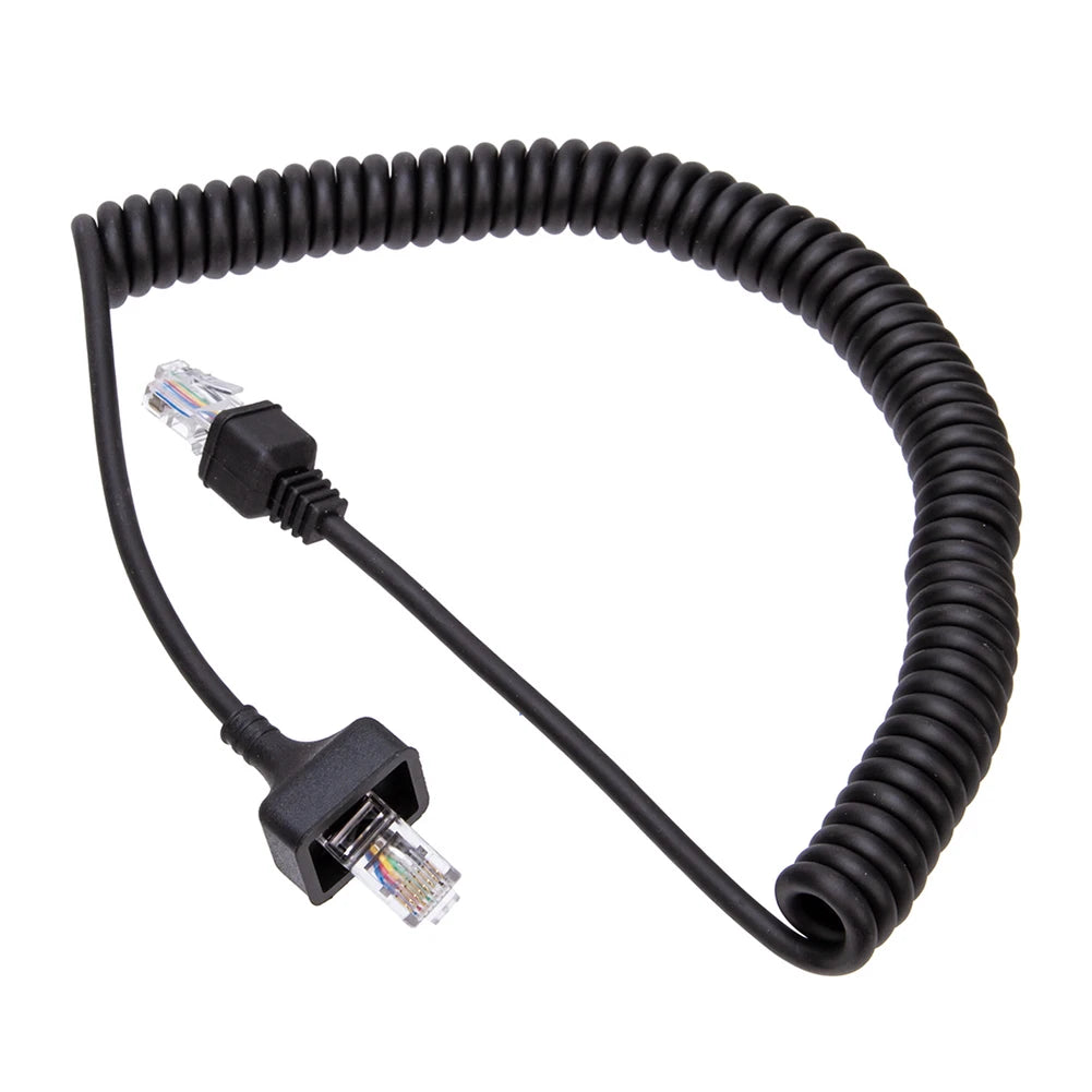 8 Pin Microphone Cord Easy Install RJ-45 Mic Cable Heavy Duty Coiled Zpaxo