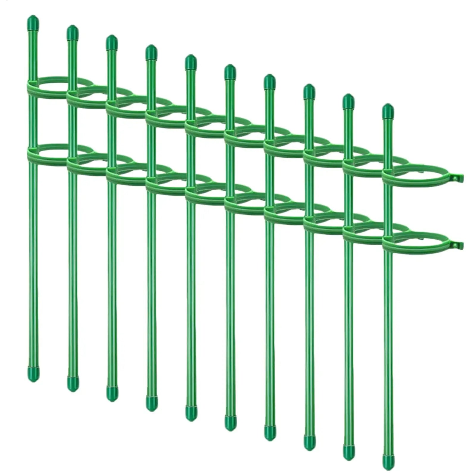 10-Pack Adjustable Plant Support Stakes & Reusable Clips Plant Support Stakes Zpaxo