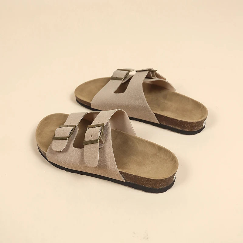 Classic Double Button Sandals Women's Summer Shoes Outdoor