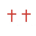 3D Stereo Cross Badge Stickers Metal Material Design Car Sticker Zpaxo Red