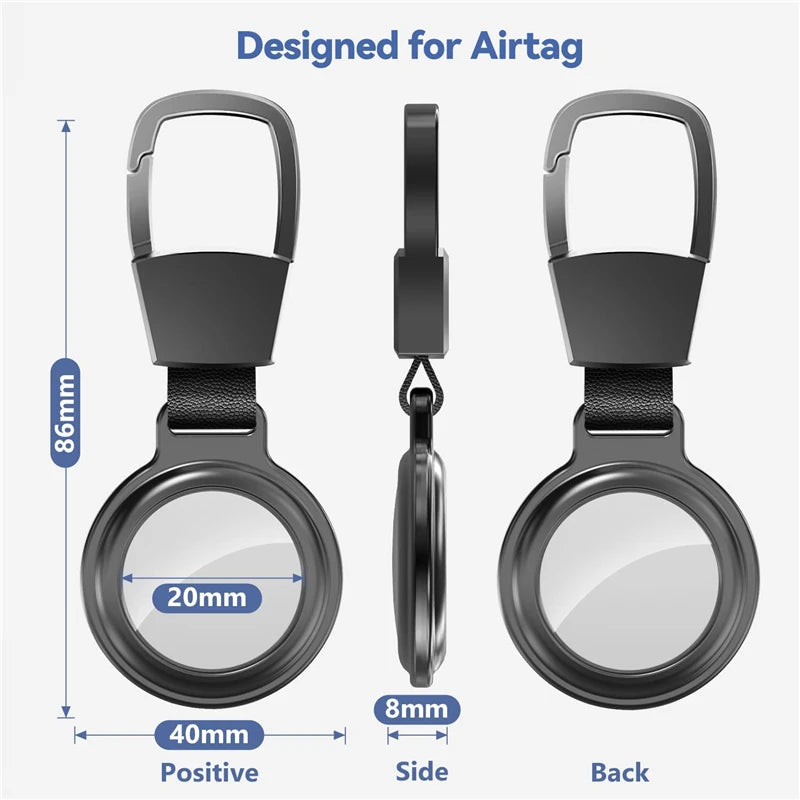 Luxury Metal Magnetic Anti-Lost Keychain Holder Case for Apple Airtag Air Tag Pets Collar Locator Tracker Protective Full Cover Zpaxo