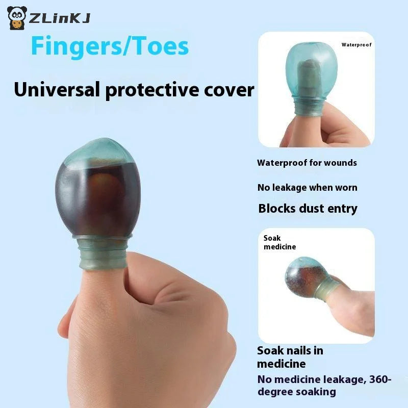 Soft Silicone Toe Sleeves Protectors Nail Tool Wound Care Cutaneous Zpaxo