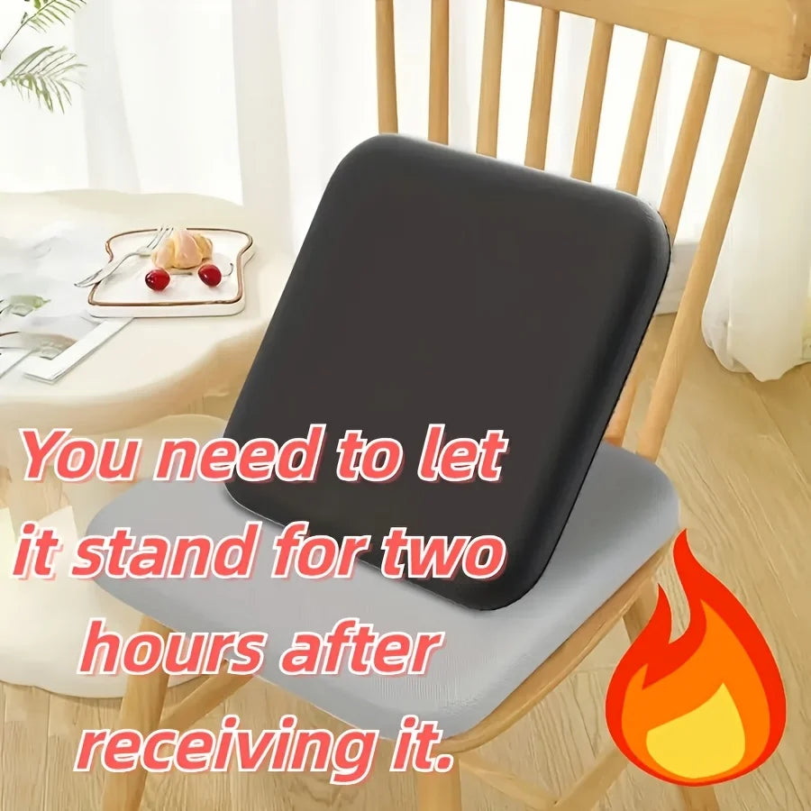 1 Ergonomic Memory Foam Cushion | Slow Rebound, Anti-Flat Design, Ideal for Office Chairs, Odorless, Square, Perfect for Gifting Zpaxo