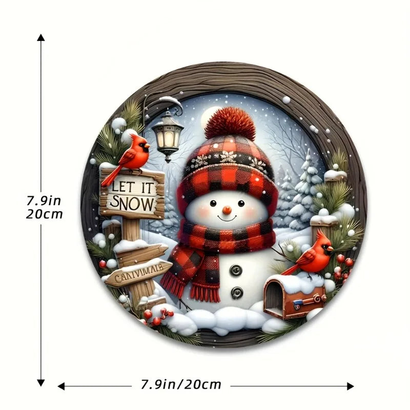 7 9 Christmas Wreath Centerpiece Decoration Acrylic Round Holiday