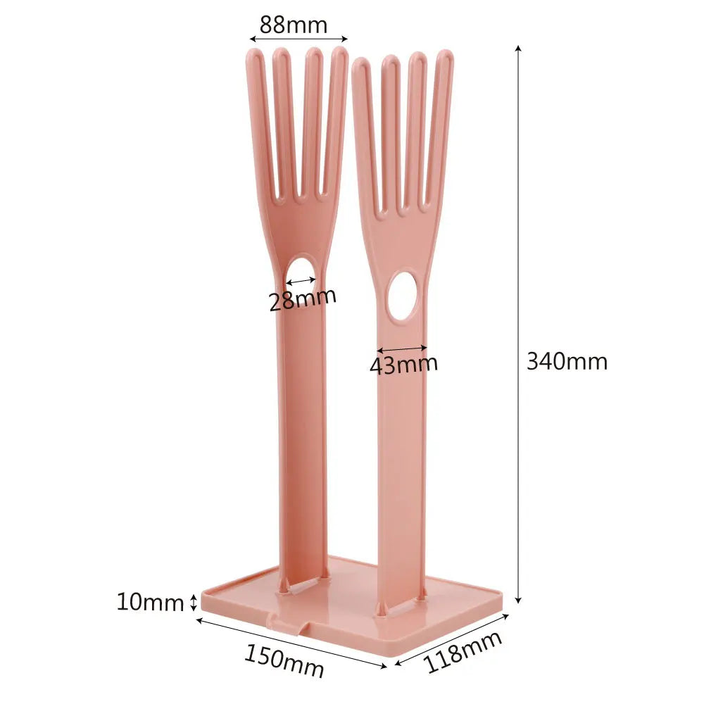 Drying Drain Rack Gloves Stand Holder Kitchen Rubber Glove Towel
