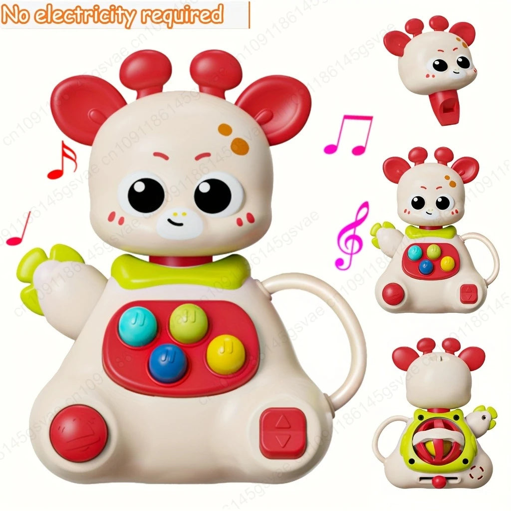 Dutora Baby Rattle Toy – Elephant & Deer ABS Plastic, Ages 0–3 Baby Rattle Toy Zpaxo beige deer