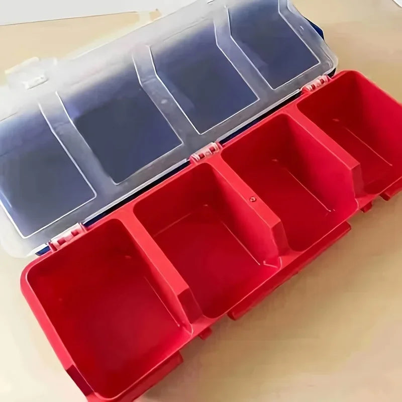 1Pc Multi-Compartment Organizer Box For Screws & Small Parts - Durable Plastic Hardware And Jewelry Storage Case Zpaxo