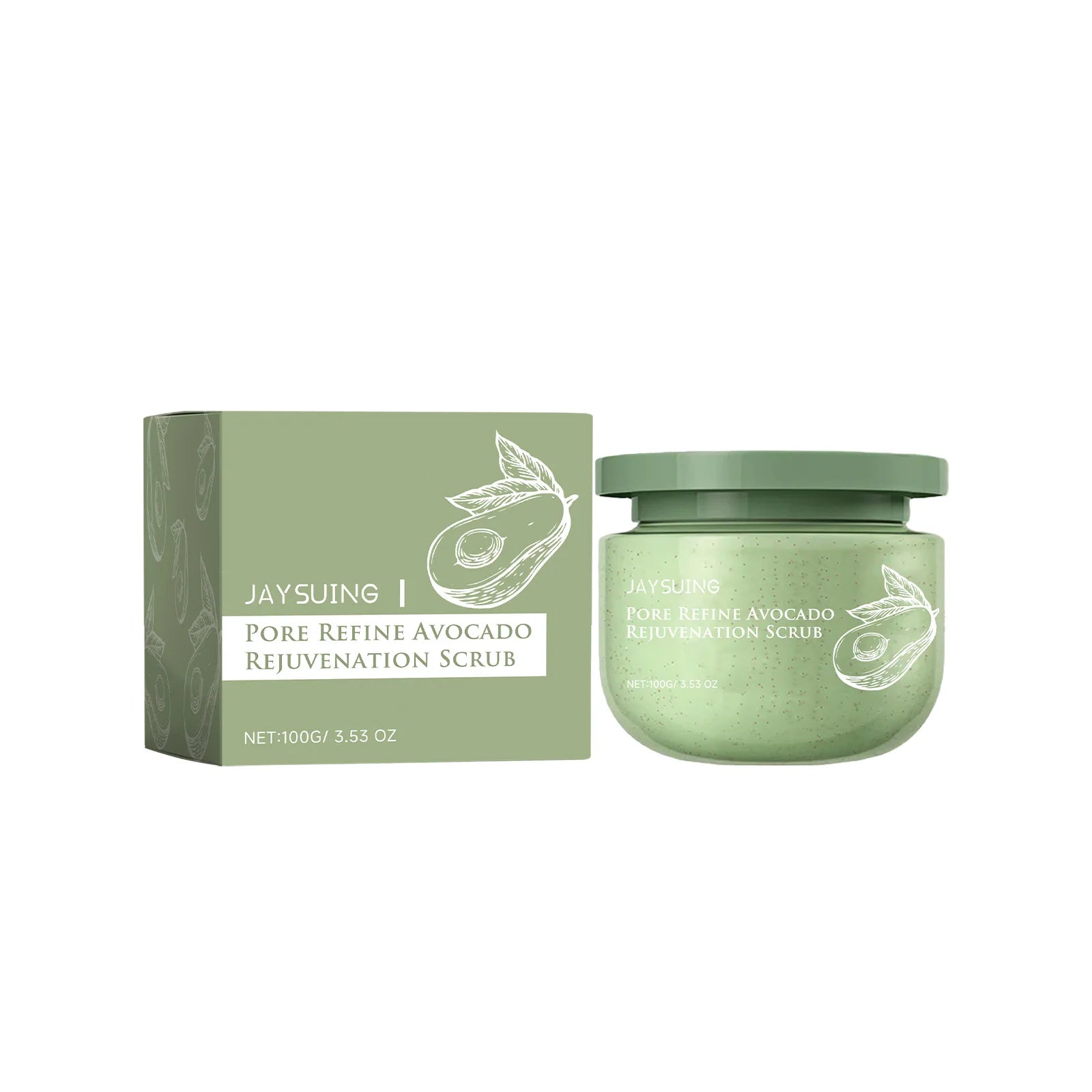 Avocado Body Scrub – Exfoliate, Brighten & Moisturize Skin Body Scrub Exfoliator Zpaxo 100g 100g
