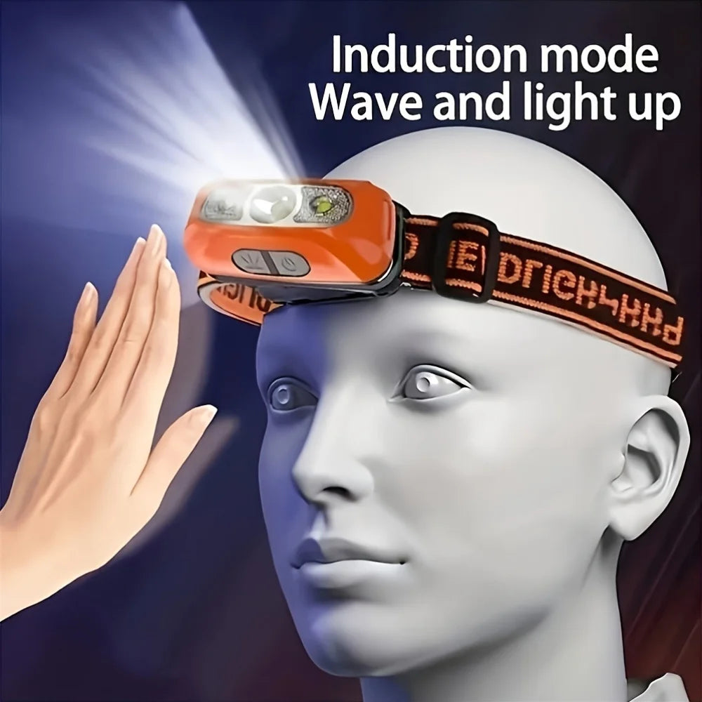 KDULIT LED Sensor Headlamp – USB Rechargeable Head Torch