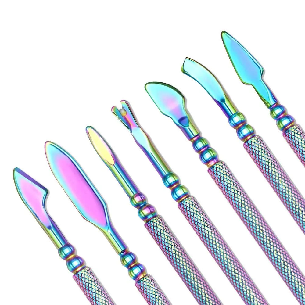 Double Head Nail Cuticle Pusher Hook Stainless Steel Gel Polish Zpaxo