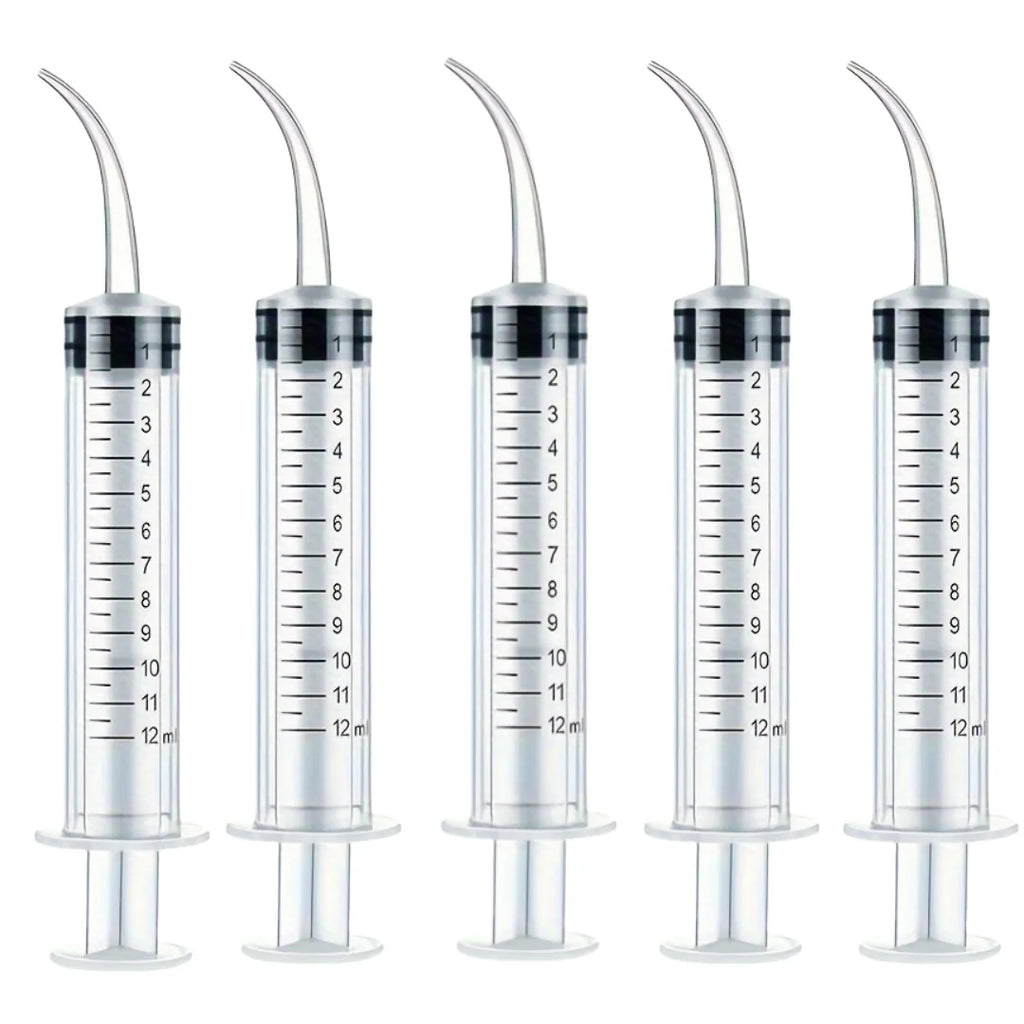 Curved Tip Syringe Pet Feeding Medication Animal Oral Dosing Safety