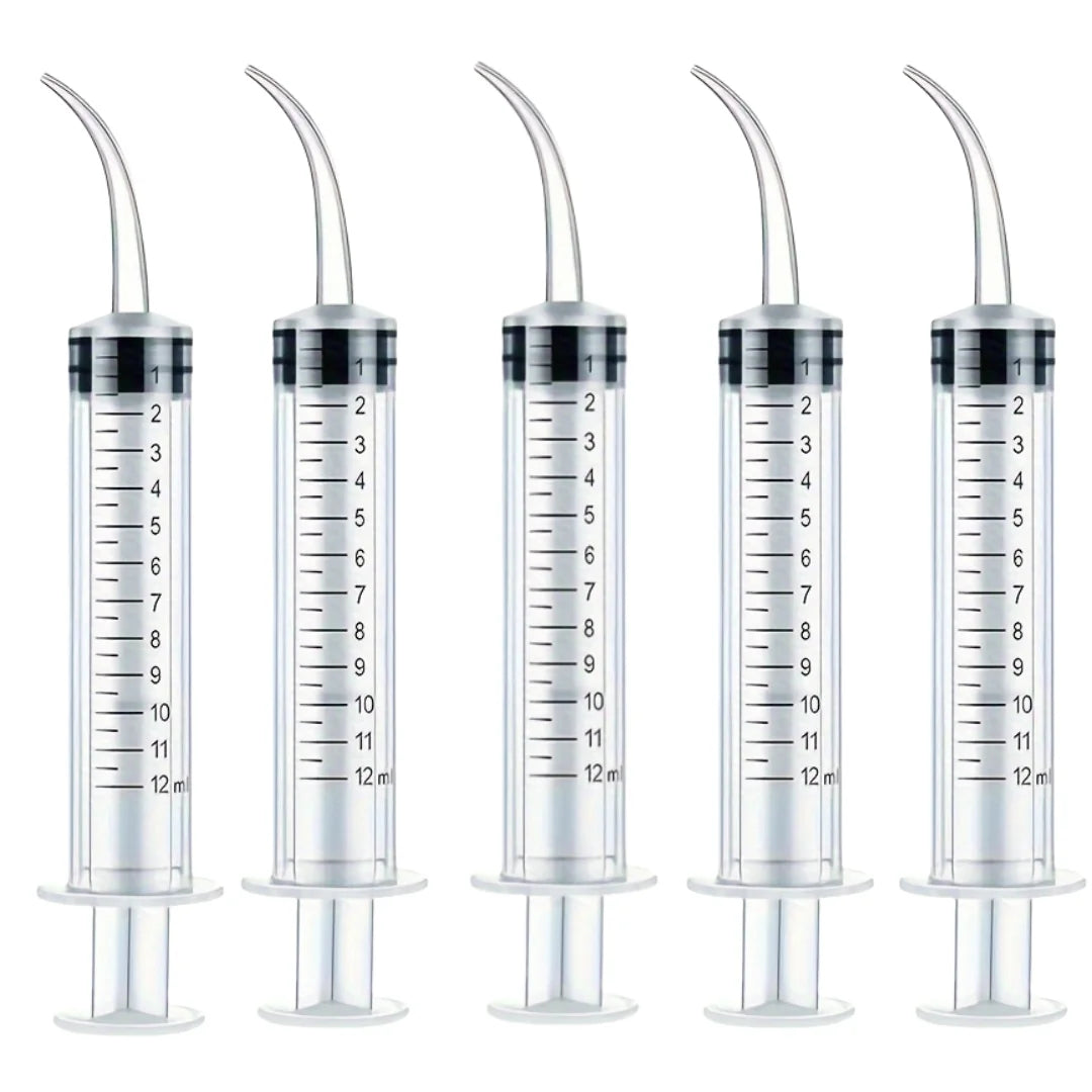 Curved Tip Syringe Pet Feeding Medication Animal Oral Dosing Safety