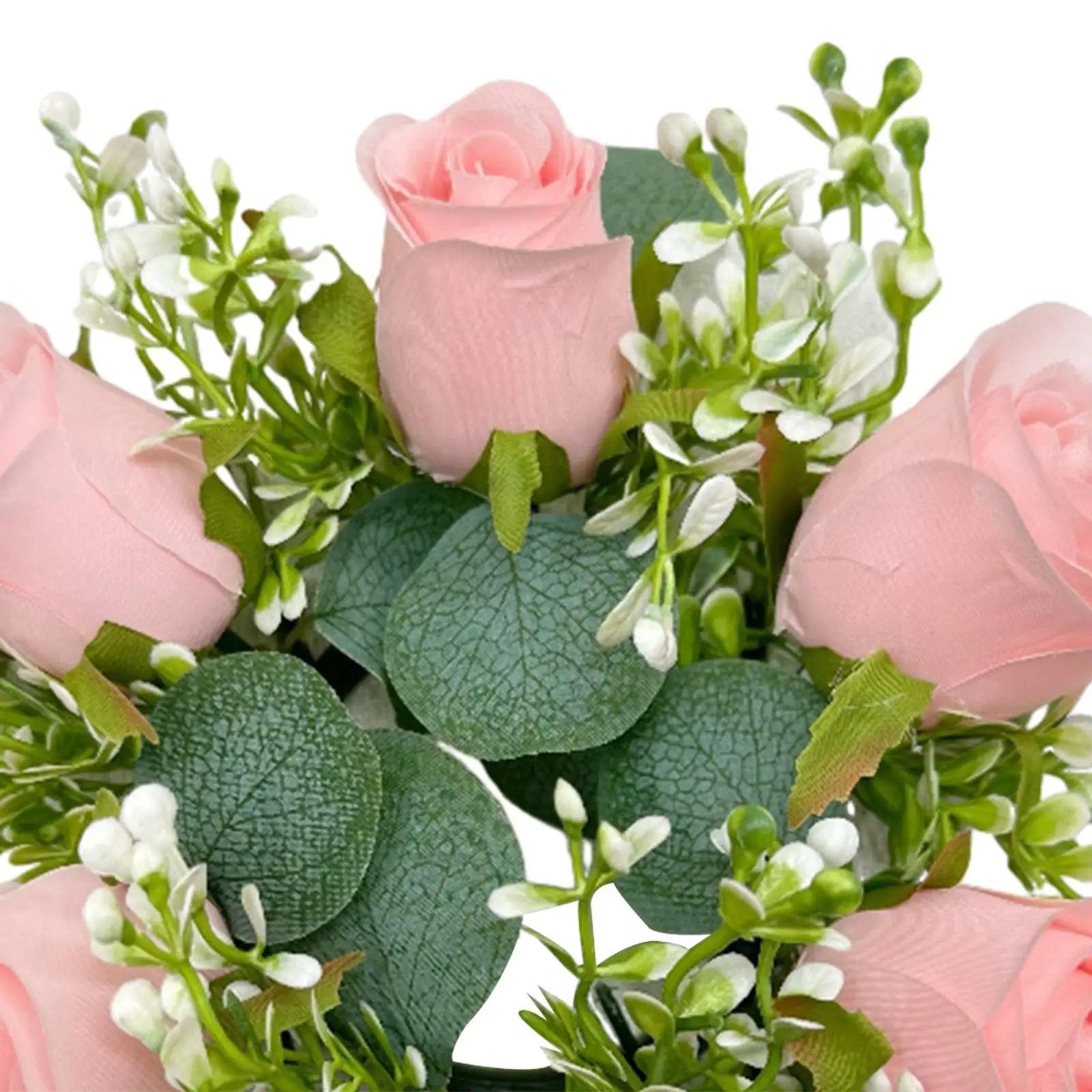 Artificial Flower Candle Ring Wreath | Pillar Candle Holder Floral Candle Ring Zpaxo