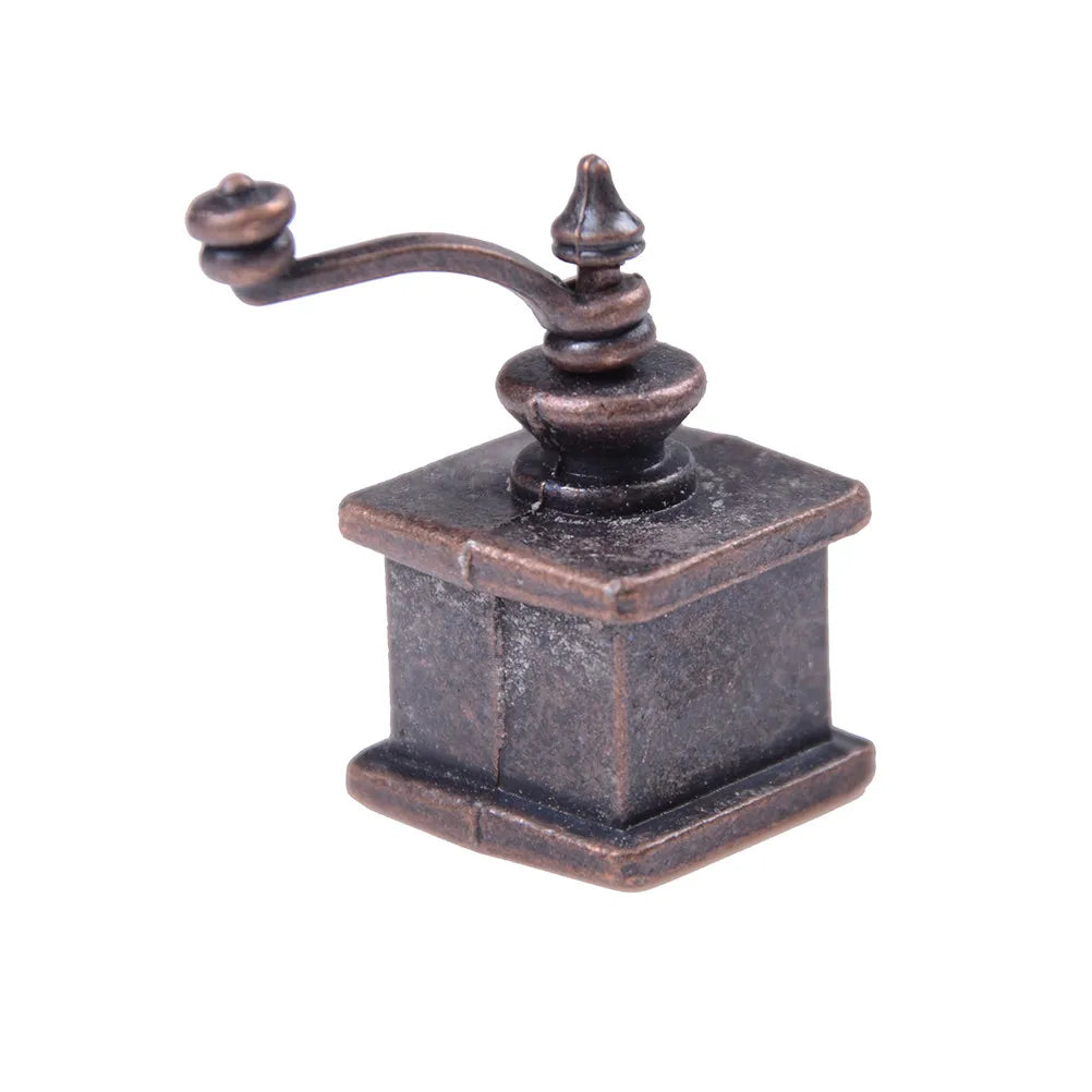 ▶1Pc 1/12 Dollhouse Miniature Kitchen Vintage Coffee Grinder For Doll Gift Zpaxo 1Pc