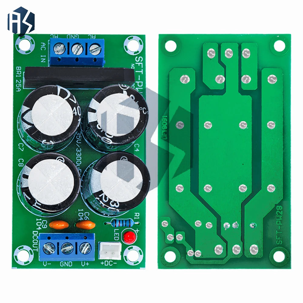 PC PW28 25A Bridge Rectifier & Power Filter Board for DIY Power Supply Projects Zpaxo