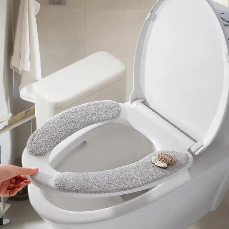 Soft Furnishing Non Slip Thick Warm Plush Toilet Seat Cushion Cover Zpaxo