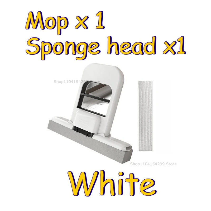 2/8PCS Self-Squeezing Mop Desktop Mops Handheld Sponge Mop Bathroom Kitchen Glass Foldable Tabletop Scrubber Mini Cleaning Tool Zpaxo Style1-White