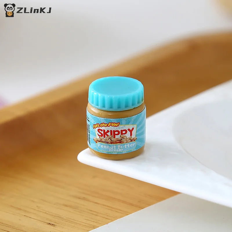 Miniature Dollhouse Simulation Peanut Butter Model Decor Toy Doll Zpaxo