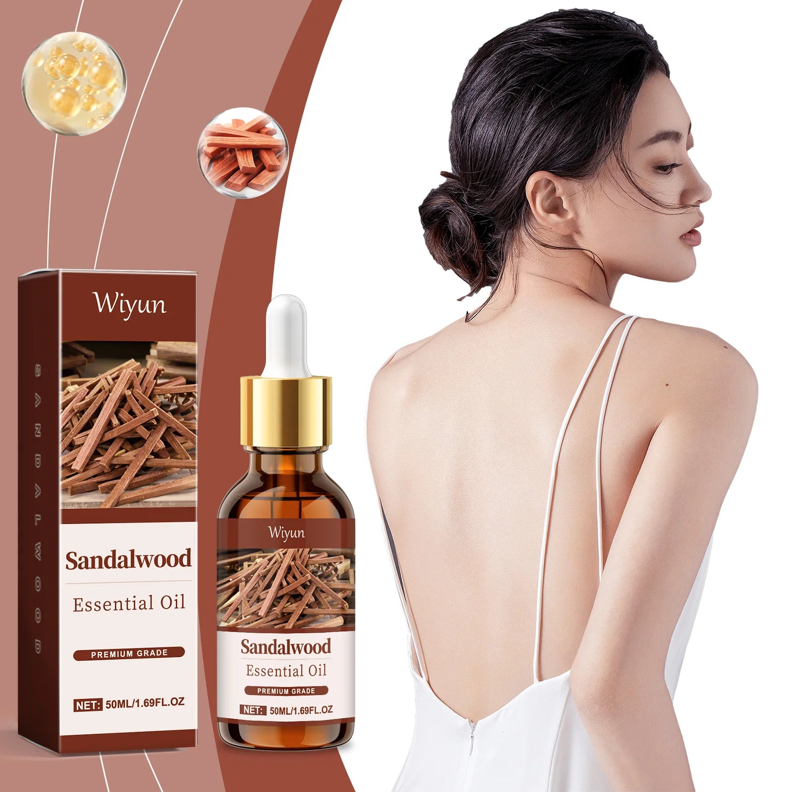 WIYUN Sandalwood Essential Oil – Hair, Body & Massage 50ml Sandalwood Essential Oil Zpaxo