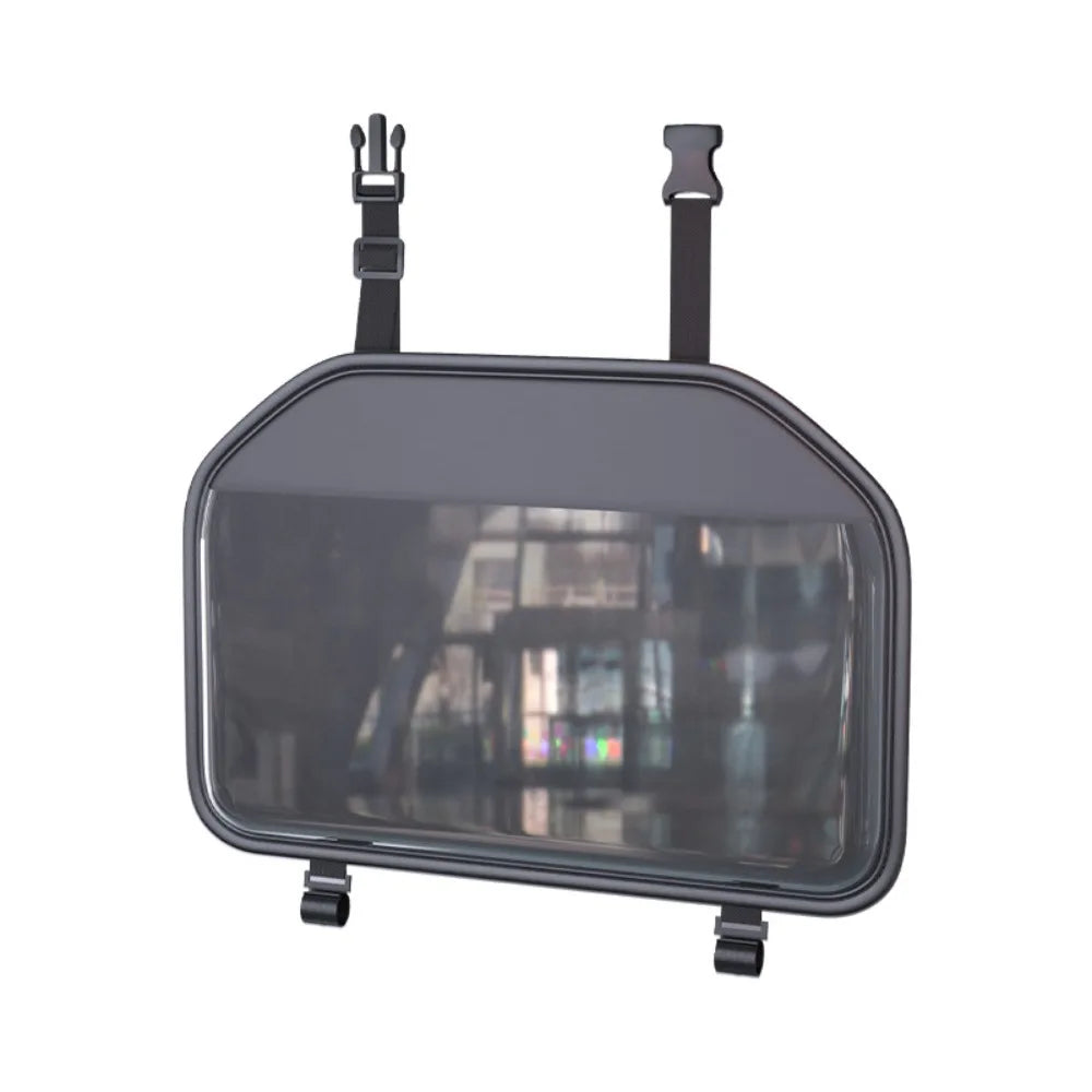 Transparent Pocket Car Seat Back Storage Bag Multi-functional PU Leather Tablet Holder Hanging Wear-Resistant Zpaxo Black