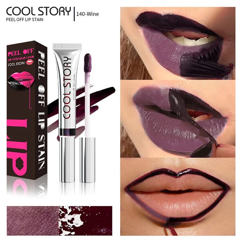 Black Brown Peel Off Lip Stain Transfer Proof Non-stick Cup Natural Zpaxo 140