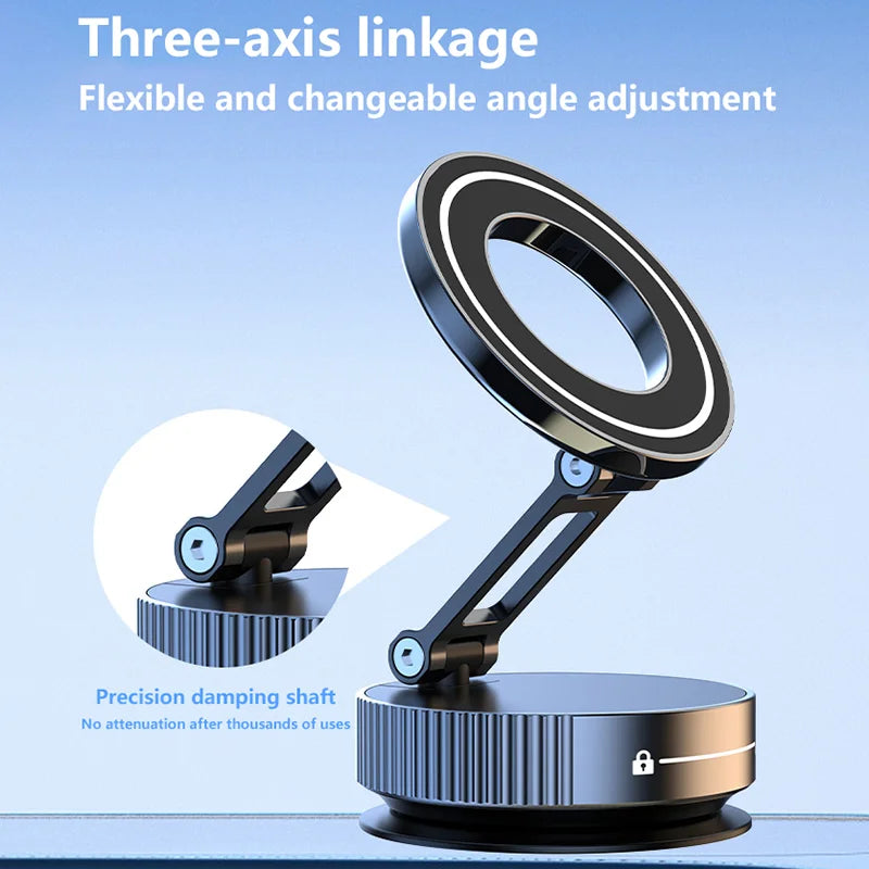 Super Strong Magnetic Phone Holder Foldable Design 360° Adjustable Vacuum Car Mount For Car Desk Bathroom Phone Holder Zpaxo