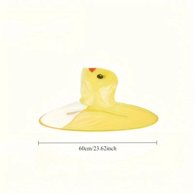Cute Duck Umbrella Cap Open Close Design Yellow Duckling Theme