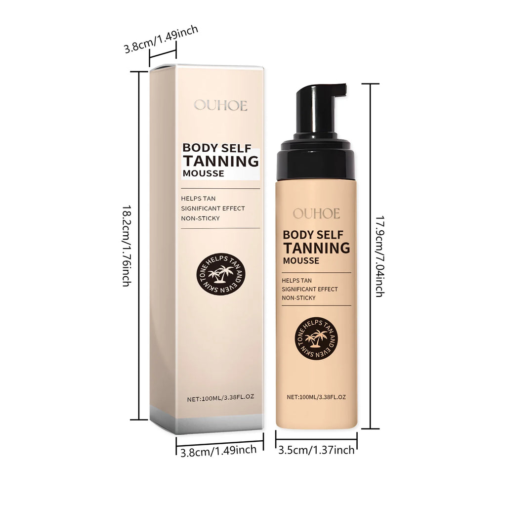 Ouhoe Self Tanning Mousse – Sunless Body Bronzer 100ml Self Tanning Mousse Zpaxo
