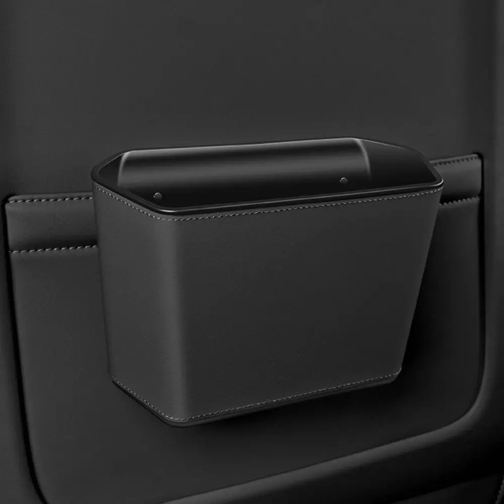 Leather Car Trash Can Large Capacity Waterproof Car Cup Holder Stable Clip Design Auto Door Storage Box Sundries Zpaxo