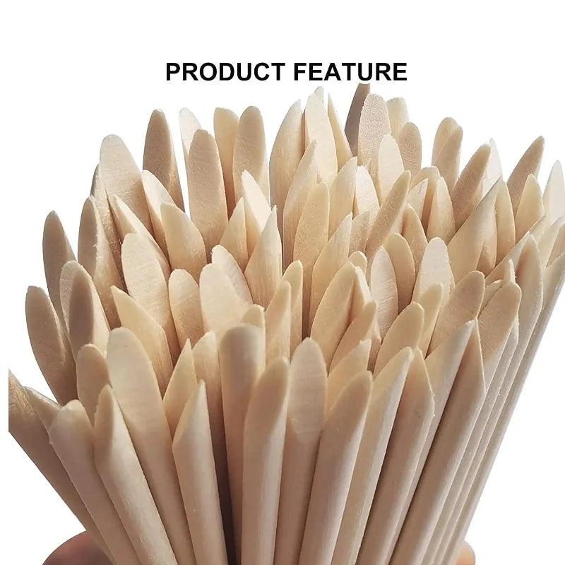 50/100/200/300pc/Set for Nail Different Sizes Orange Wood Sticks Cuticle Pusher Cuticle Remove Tool Manicure Pedicure Care nails Zpaxo