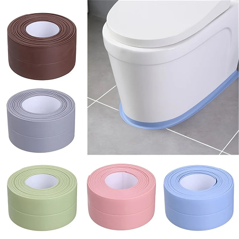 Self-Adhesive Bathroom Tape Waterproof Sealing Kitchen Joint Cover Tape PVC Sealing Tape for Shower Sink Pool Repair Accessories Zpaxo