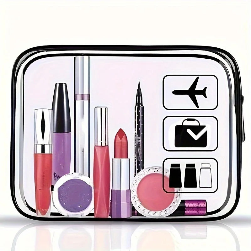 Clear Travel Cosmetic Bag – Waterproof Transparent Toiletry Pouch Travel Cosmetic Bag Zpaxo