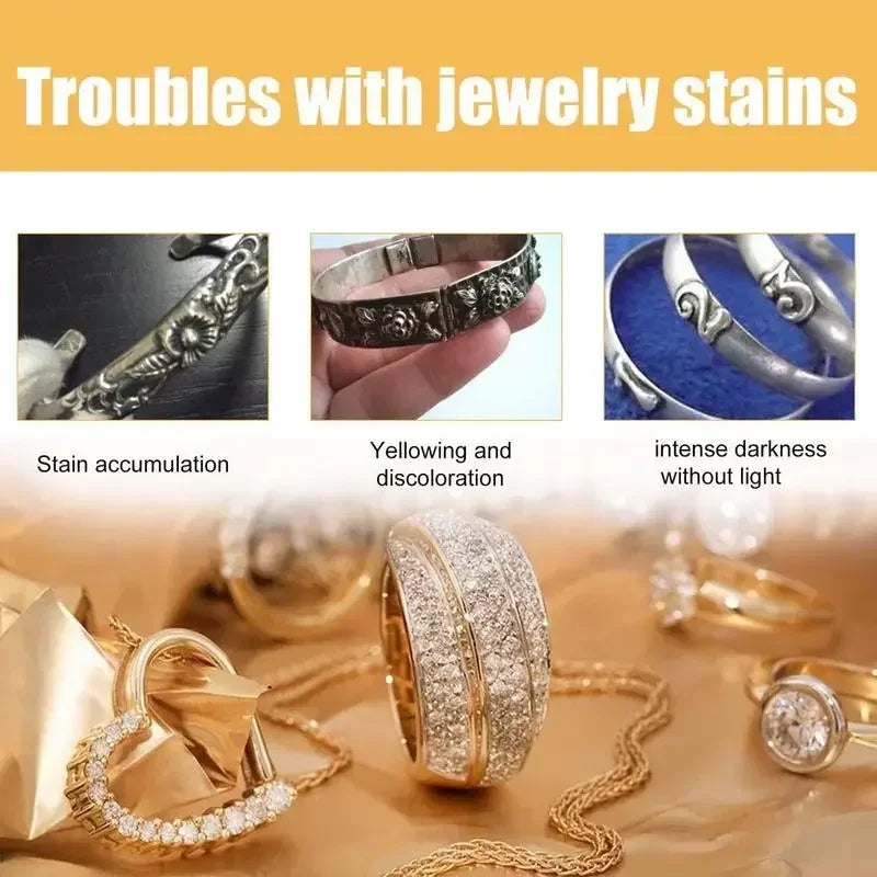 Jewelry Cleaner Silver Jewelry Necklace Ring Clean Polishing Spray Ring Care Washing Fluid Multi-Function Cleaner silver cleaner Zpaxo