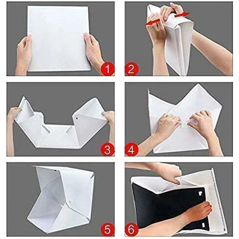 Mini LED Light Photobox Panels Folding Portable 1100LM Photo Lighting