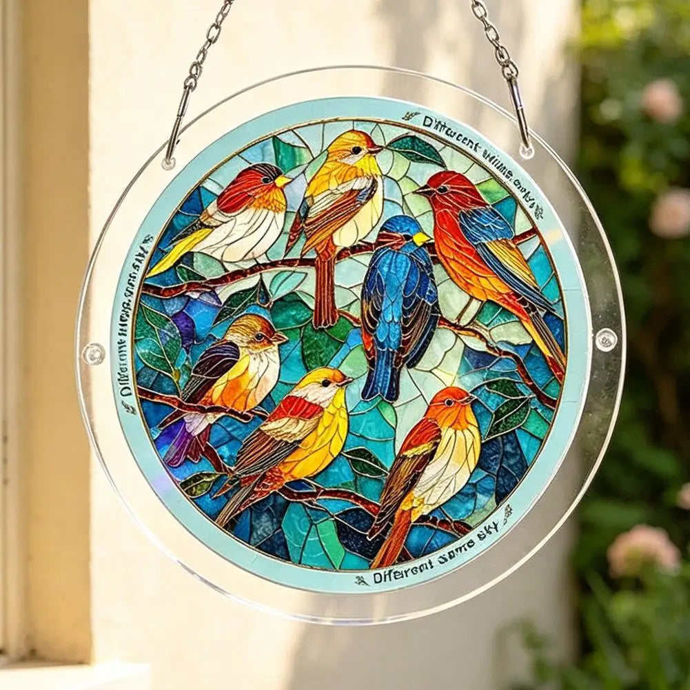 Acrylic Puzzle Suncatcher, Colorful Sun Catchers Suncatcher DIY Window Hanging Home Decor, Birthday Gift for Women Men Wife Mom Zpaxo