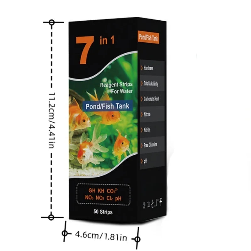 7-in-1 Aquarium Freshwater Ph Test Strips Easy-to-use Rapid Water