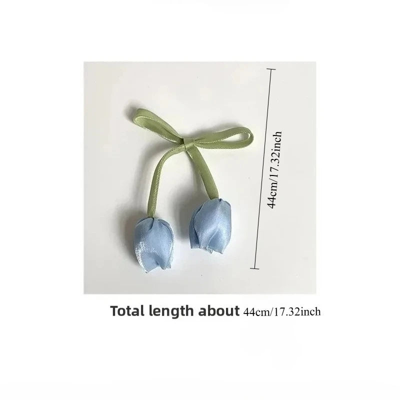10pcs Tulip Bloom Fabric Flower DIY Clothing Accessories Hair Accessories Bag Apparel Hair Clip Jewelry Components Zpaxo
