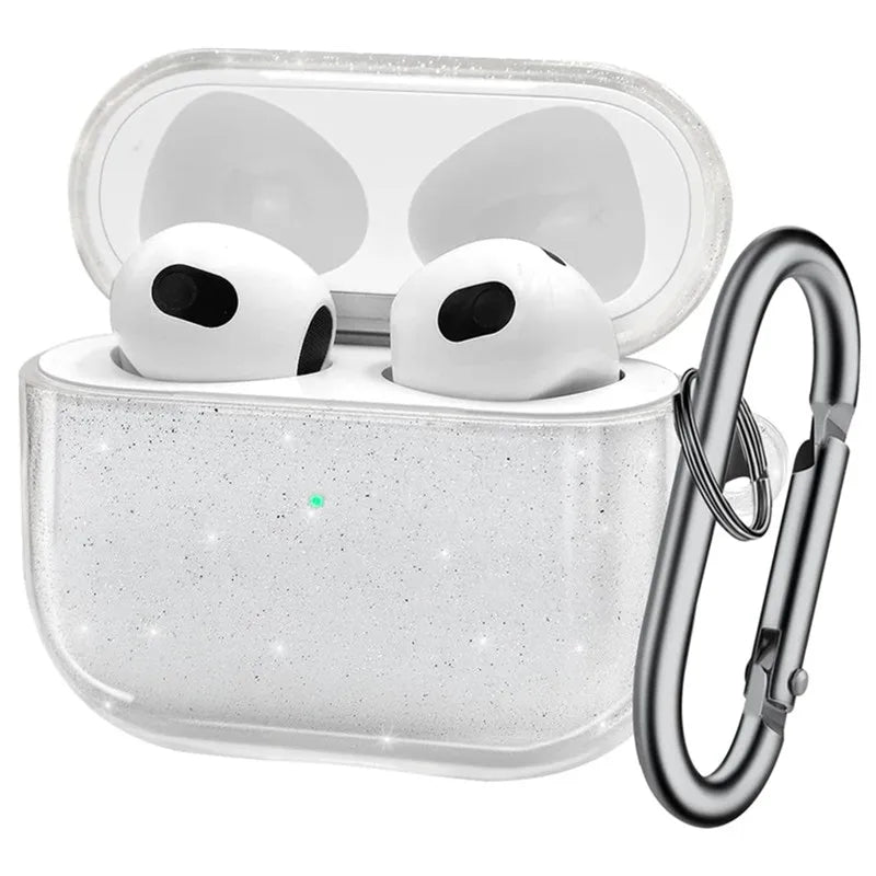 Transparent Earphones Case For AirPods Pro 1 2 Case Glitter Shiny Clear TPU for Air Pods 1 2 3 Bluetooth Headphone Charging Box Zpaxo Clear for Airpods 1 of 2