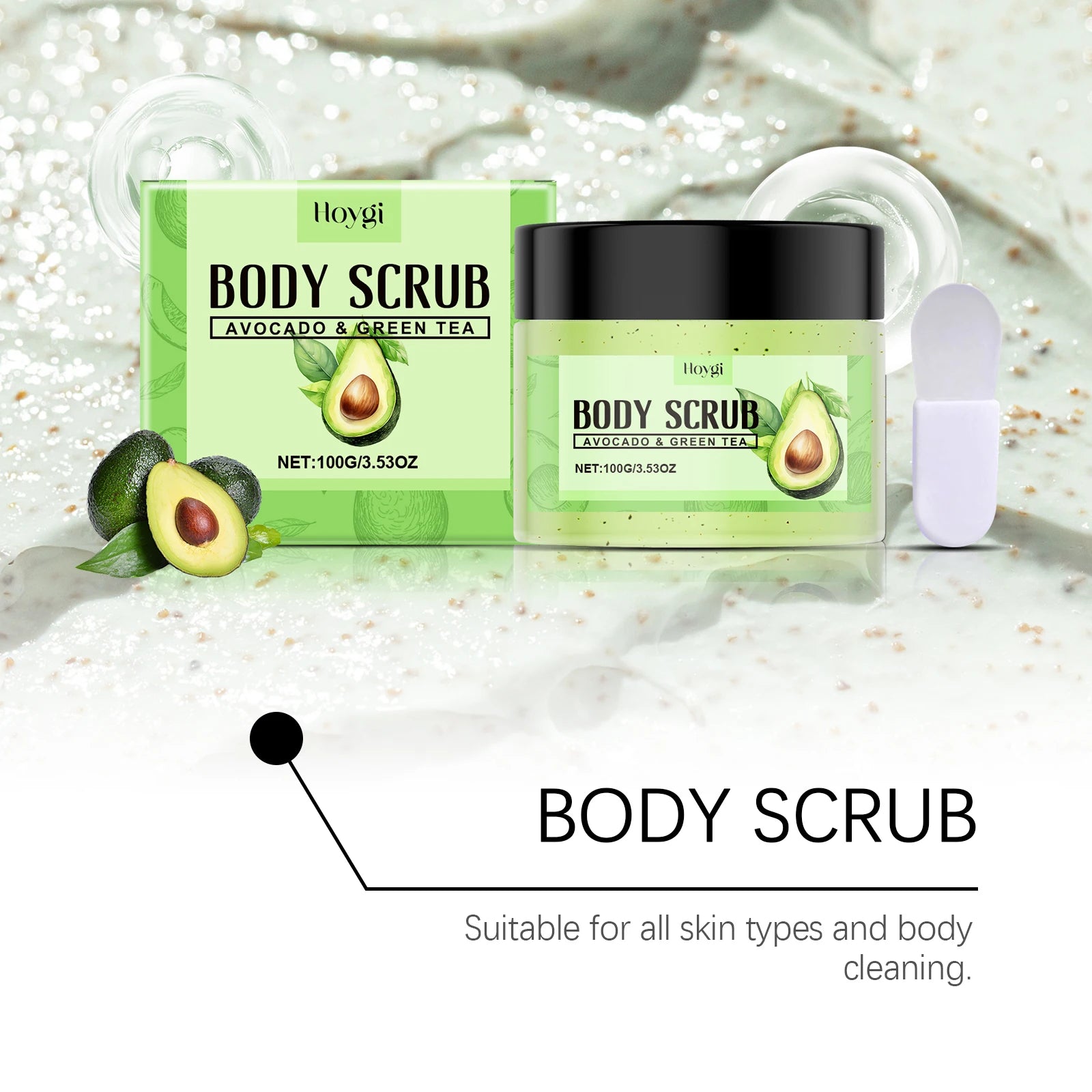 Matcha Body Scrub Gentle Exfoliating Cleansing Pores Effectively Removes Dirt Smooth Skin Nourishing Skin Scrub Nourishing Care Zpaxo