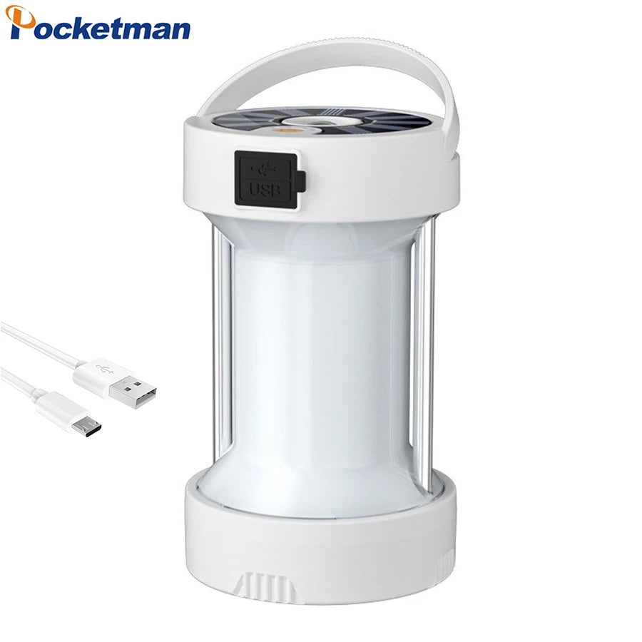Solar USB Rechargeable Camping Lantern – Magnetic LED Light