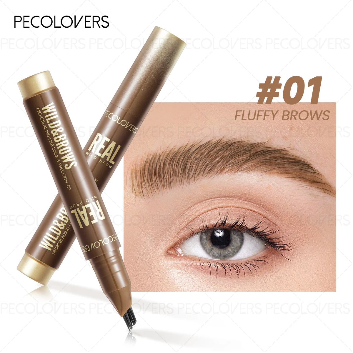 1PC 3D Eyebrow Pencil for Creating Bold,Defined, Natural-looking Brows with Long-lasting,Waterproof, and Sweat-proof Properties Zpaxo 01