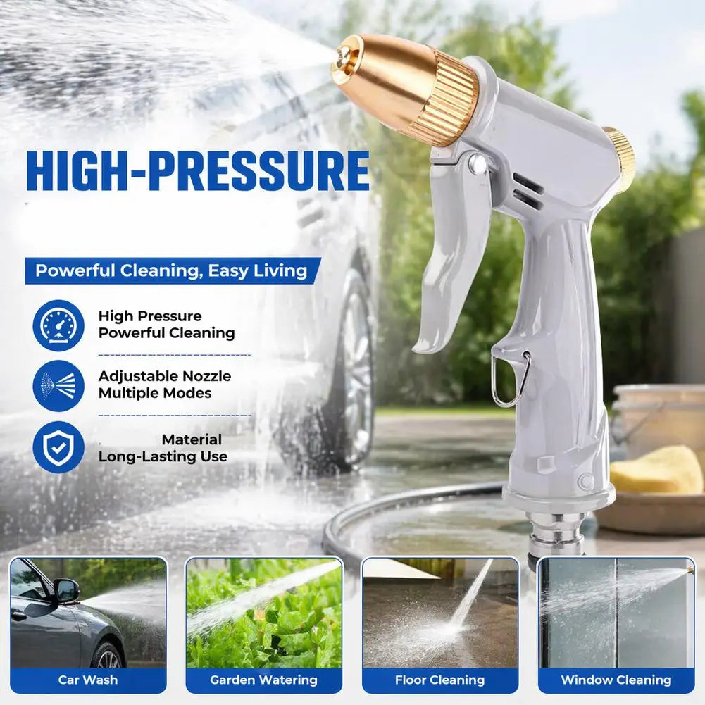 High Pressure Water Spray Gun – Brass Nozzle Garden Hose Sprayer Garden Hose Spray Gun Zpaxo