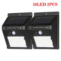 Solar LED Outdoor Light Garden Street Waterproof Human Sensing Home Zpaxo 30LED 2PCS